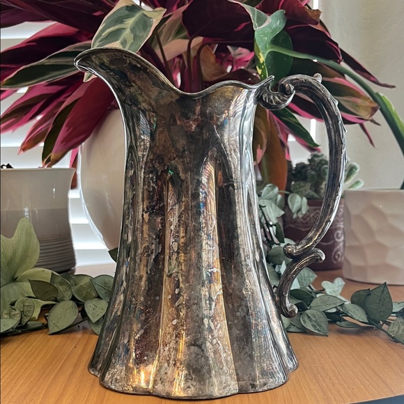 E. G Webster & Son Other - Antique E. G Webster & Son Raised Relief Cold Water / Milk Pitcher EUC